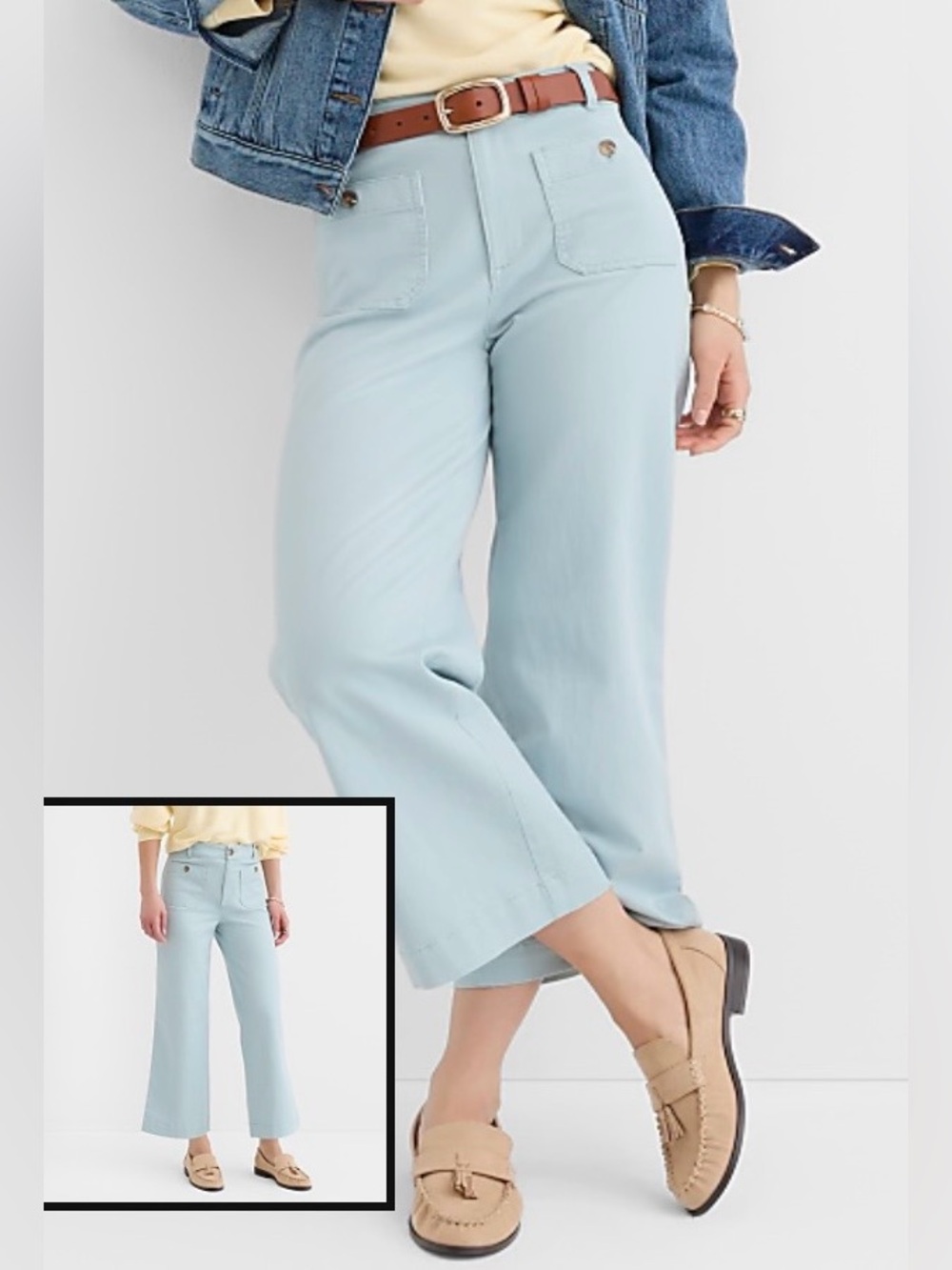 LOFT Light Blue Wide Leg Pants